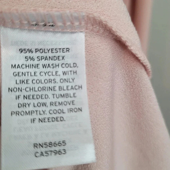 NWT Halogen Women's Wrap Dress Size XL Pink Polyester Solid Long Sleeves V-Neck - Picture 7 of 13